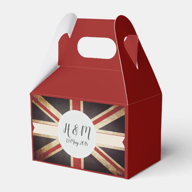 Harry Meghan Gable Style Gastgeschenk Hochzeit Box Geschenkschachtel (Vorderseite)