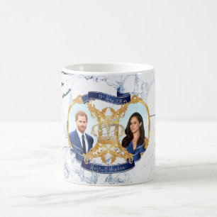 Harry+Meghan Mitternachtsblauer Marmor Kaffeetasse