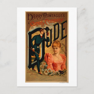 Harry Montague's Comedy "Typ" Theaterposter Postkarte