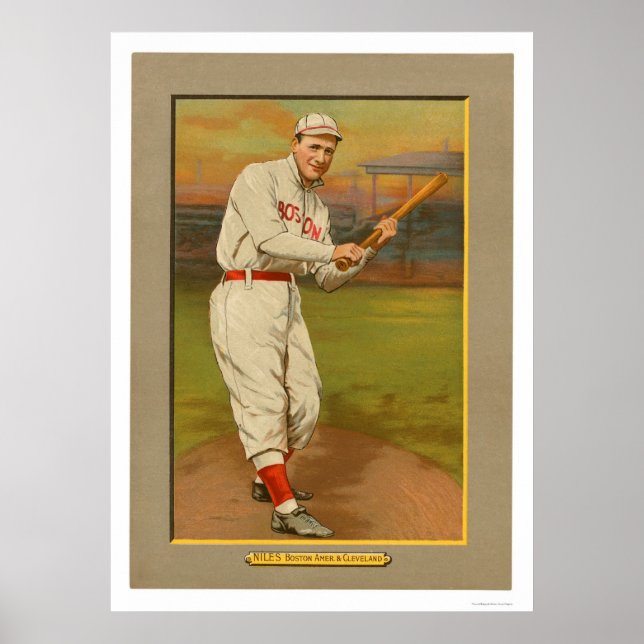 Harry Niles Red Sox Baseball 1911 Poster (Vorne)