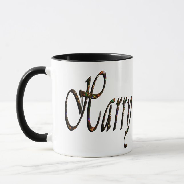 Harry, Nom, Logo, Mug Combo Black Ringer. (Gauche)