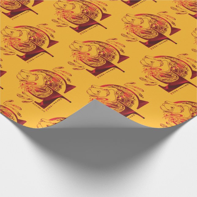 Harry Potter | Aguamenti GRYFFINDOR™ Grafik Geschenkpapier (Ecke)