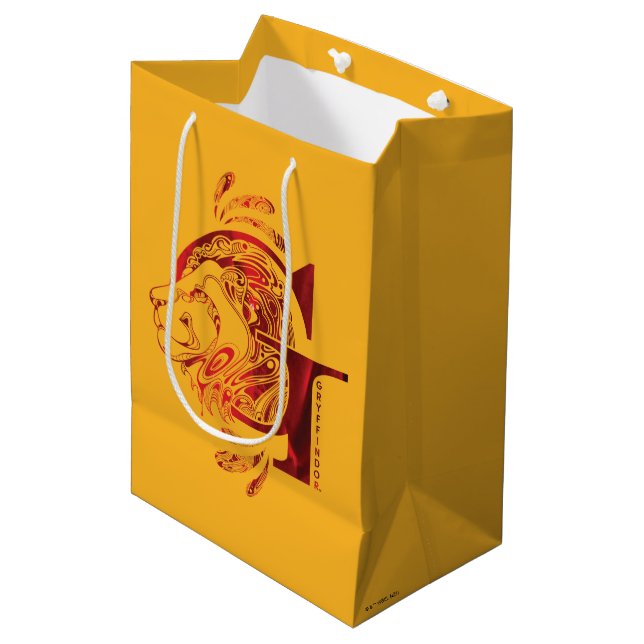 Harry Potter Aguamenti GRYFFINDOR™ Graphic Mittlere Geschenktüte (Vorderseite Schrägansicht)