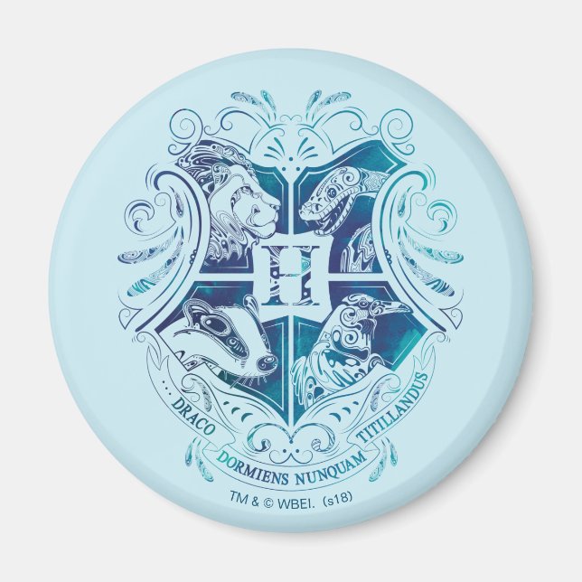 Harry Potter | Aguamenti HOGWARTS™ Wappen Magnet (Vorne)