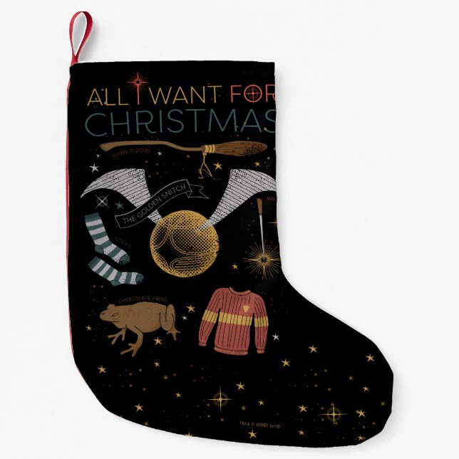 HARRY POTTER™ Alles, was ich zu Weihnachten Wollte Kleiner Weihnachtsstrumpf (Vorderseite)
