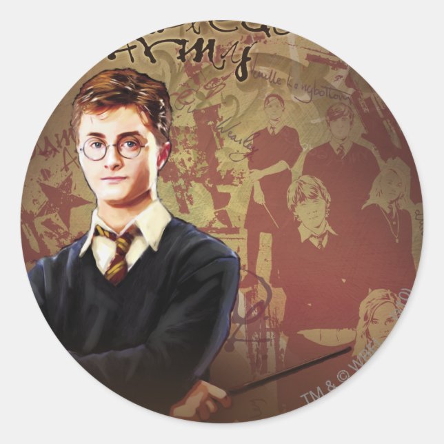 HARRY POTTER AND THE ORDER OF THE PHOENIX™ Collage Runder Aufkleber (Vorderseite)