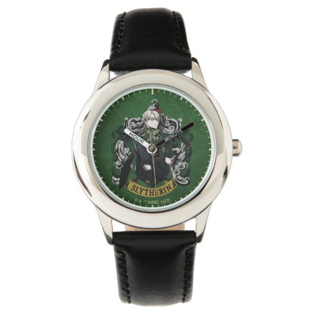 HARRY POTTER™ | Anime Draco Malfoy House Wappen Armbanduhr (Vorderseite)