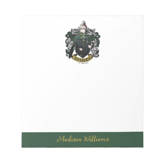 HARRY POTTER™ | Anime Draco Malfoy House Wappen Notizblock (Vorderseite)