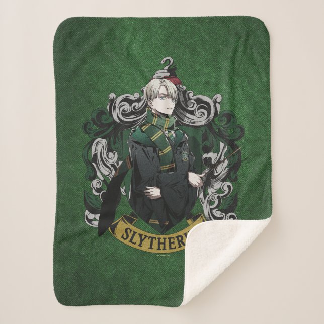 HARRY POTTER™ | Anime Draco Malfoy House Wappen Sherpadecke (Vorderseite)