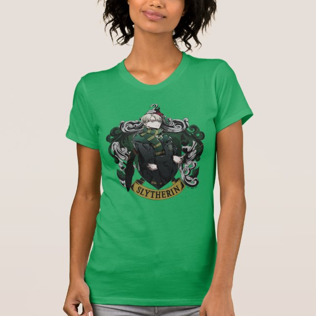 HARRY POTTER™ | Anime Draco Malfoy House Wappen T-Shirt (Vorderseite)