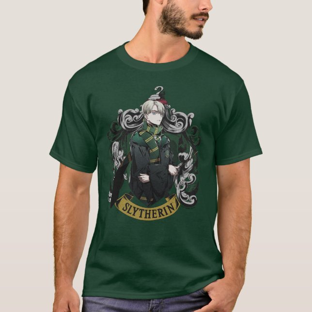HARRY POTTER™ | Anime Draco Malfoy House Wappen T-Shirt (Vorderseite)