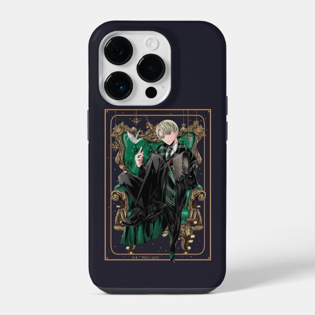 HARRY POTTER™ | Anime Draco Malfoy sitzend iPhone 14 Pro Hülle (Rückseite)