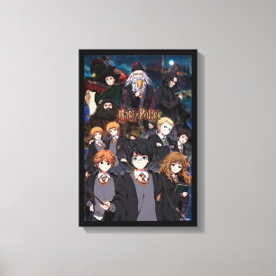 HARRY POTTER™ Anime-Ensemble-Szene Leinwanddruck