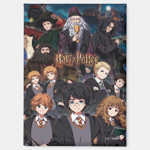 HARRY POTTER™ Anime-Ensemble-Szene Magnet