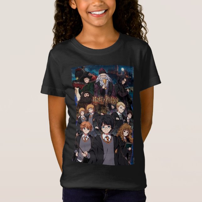 HARRY POTTER™ Anime-Ensemble-Szene T-Shirt (Vorderseite)