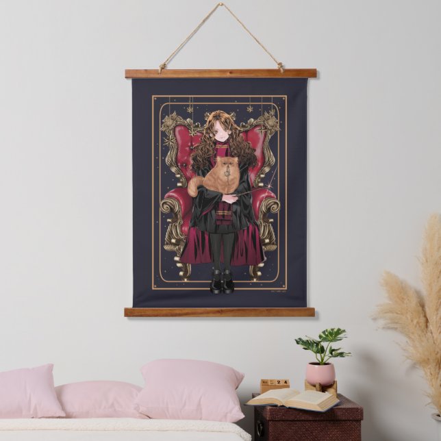 HARRY POTTER™ | Anime Hermione Granger Sitzplatz Wandteppich Mit Holzrahmen (Schlafzimmer)