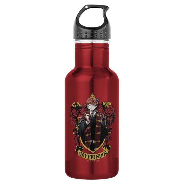 HARRY POTTER™ | Anime Ron Weasley House Wappen Edelstahlflasche (Vorderseite)