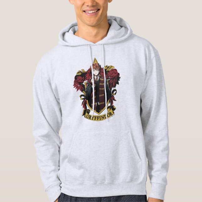HARRY POTTER™ | Anime Ron Weasley House Wappen Hoodie (Vorderseite)