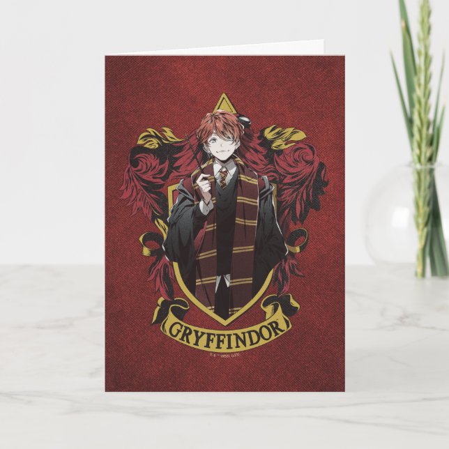 HARRY POTTER™ | Anime Ron Weasley House Wappen Karte (Vorderseite)
