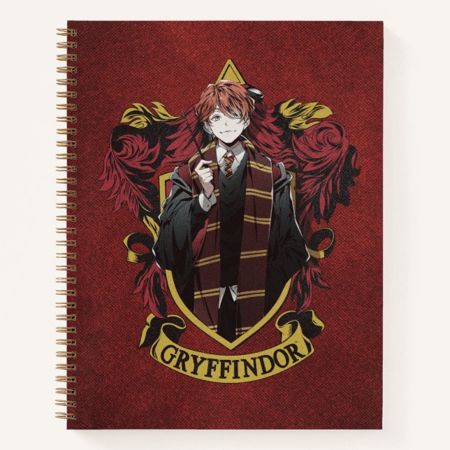 HARRY POTTER™ | Anime Ron Weasley House Wappen Notizbuch (Vorderseite)