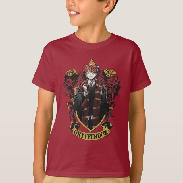 HARRY POTTER™ | Anime Ron Weasley House Wappen T-Shirt (Vorderseite)
