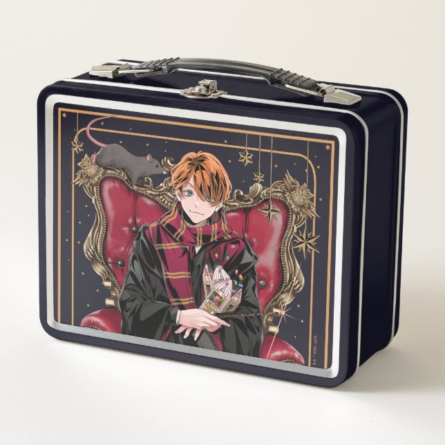 HARRY POTTER™ | Anime Ron Weasley Sitzplatz Metall Brotdose (Vorderseite)