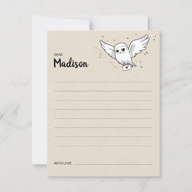 HARRY POTTER™ Baby Shower Time Kapsel Hinweis Mitteilungskarte (Vorderseite)