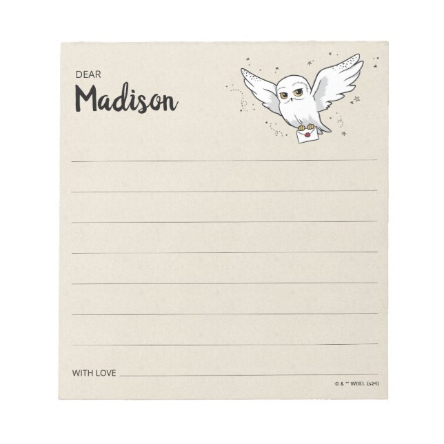 HARRY POTTER™ Baby Shower Time Kapsel Hinweis Notizblock (Vorderseite)