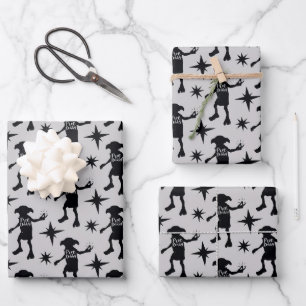 Harry Potter   "Befreie Dobby" Silhouetten-Typogra Geschenkpapier Set