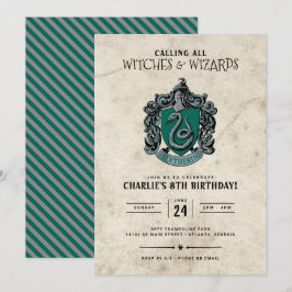 Harry Potter Birthday | Einladung von Slytherin