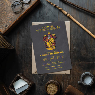 Harry Potter Birthday | Grauffindor-Halbpension Einladung