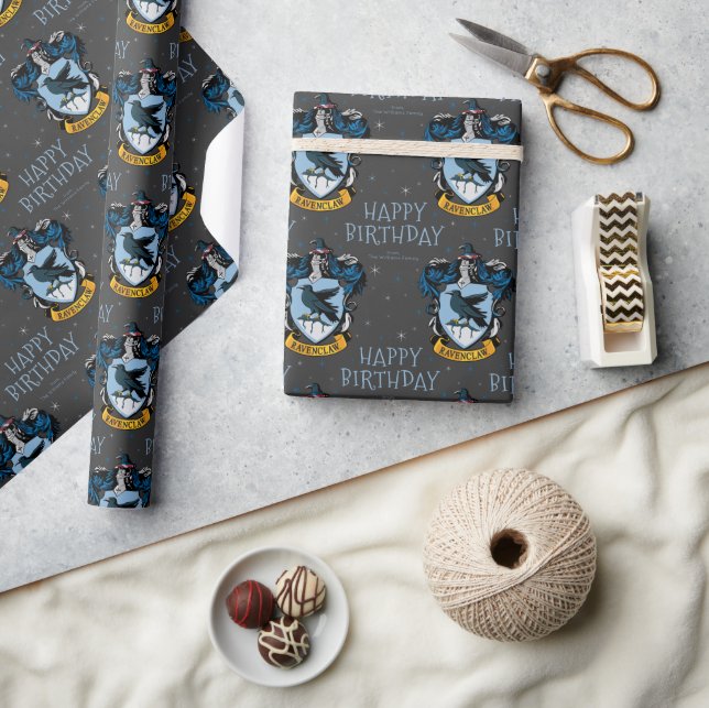 Harry Potter Birthday | Ravenclaw Chalkboard Geschenkpapier (Kunsthandwerk)