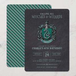 Harry Potter Birthday | Slytherin Chalkboard Einladung