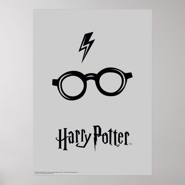 Harry Potter | Blitz-Narbe und Brille Poster (Vorne)