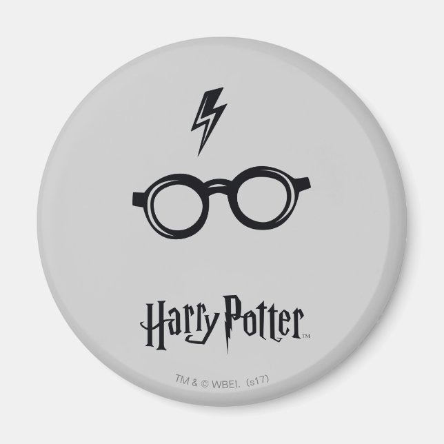 Harry Potter | Blitzspur und Brille Magnet (Vorne)