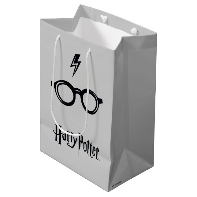 Harry Potter | Blitzspur und Brille Mittlere Geschenktüte (Vorderseite Schrägansicht)