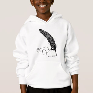 Harry Potter Brille und Federhalter Hoodie