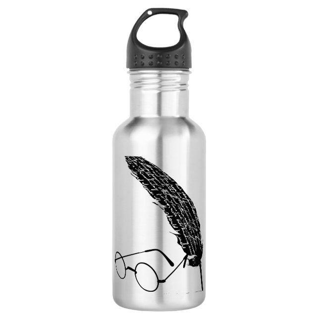 Harry Potter | Brille und Federhalter Trinkflasche (Vorderseite)