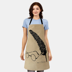 Harry Potter Brille und Federkiel Schürze