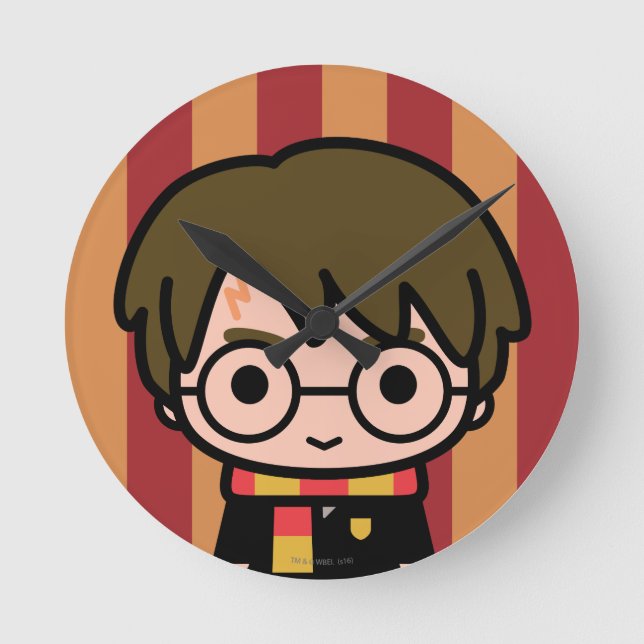 Harry Potter Cartoon Art Runde Wanduhr (Vorderseite)