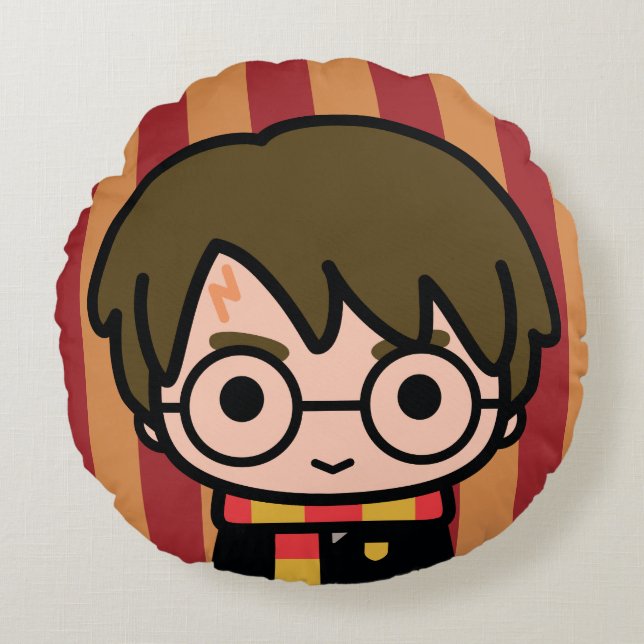 Harry Potter Cartoon Art Rundes Kissen (Vorderseite)