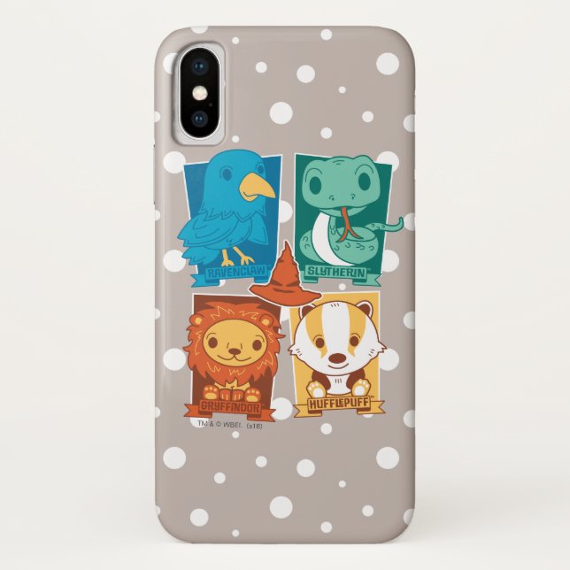 HARRY POTTER™ | CARTOON HOGWARTS™ HOUSTS™ Case-Mate iPhone HÜLLE (Rückseite)