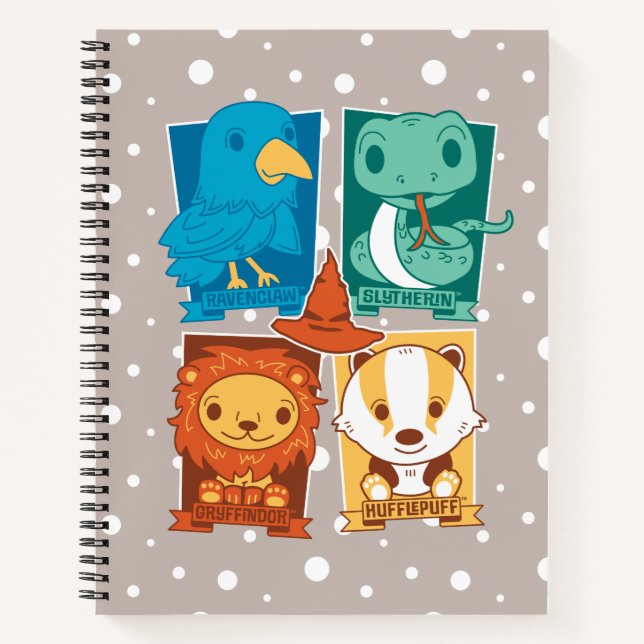 HARRY POTTER™ | CARTOON HOGWARTS™ HOUSTS™ NOTIZBUCH (Vorderseite)