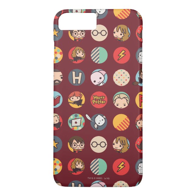 Harry Potter Cartoon Icons Muster Case-Mate iPhone Hülle (Rückseite)