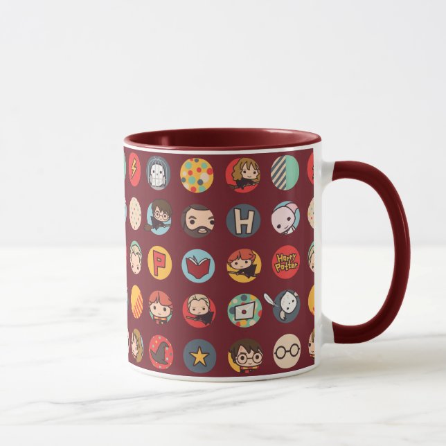 Harry Potter Cartoon Icons Muster Tasse (Rechts)