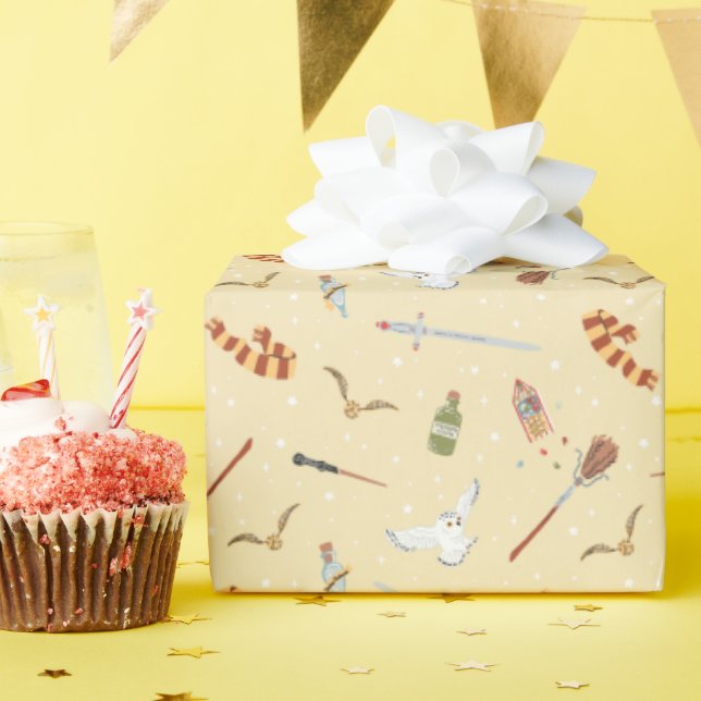 Harry-Potter-Cartoon-Muster Geschenkpapier (Geburtstagsparty)