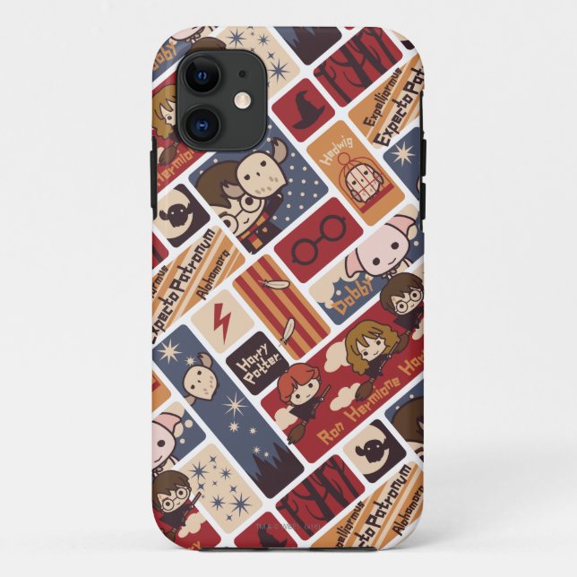 Harry Potter Cartoon Scenes Pattern Case-Mate iPhone Hülle (Rückseite)