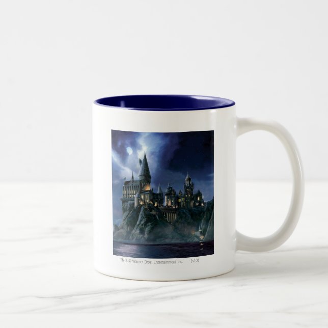 Harry Potter Castle Moonlit Hogwarts Zweifarbige Tasse (Rechts)