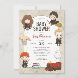 Harry-Potter-Charakter-Zauber-Baby-Party Einladung