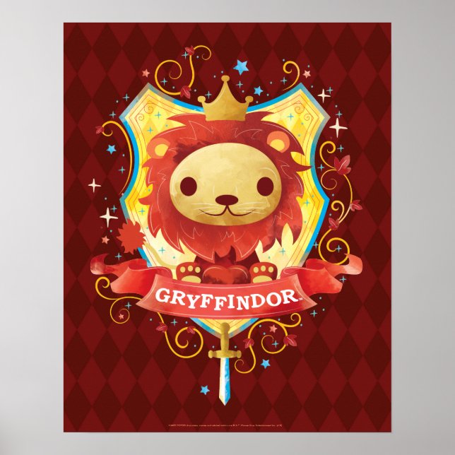 Harry Potter | Charmantes GRYFFINDOR™ Wappen Poster (Vorne)